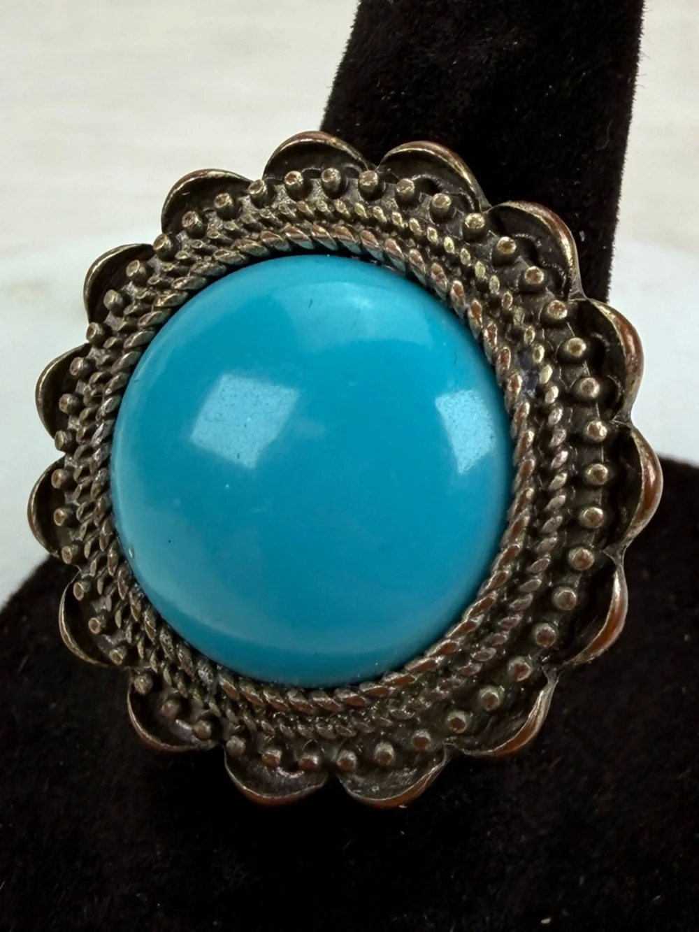 Bohemian chic, southwestern style statement ring